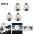 4 pcs Universal Gas Stove Knobs Cooker Oven Hob Control Knobs Switch 8mm Silver
