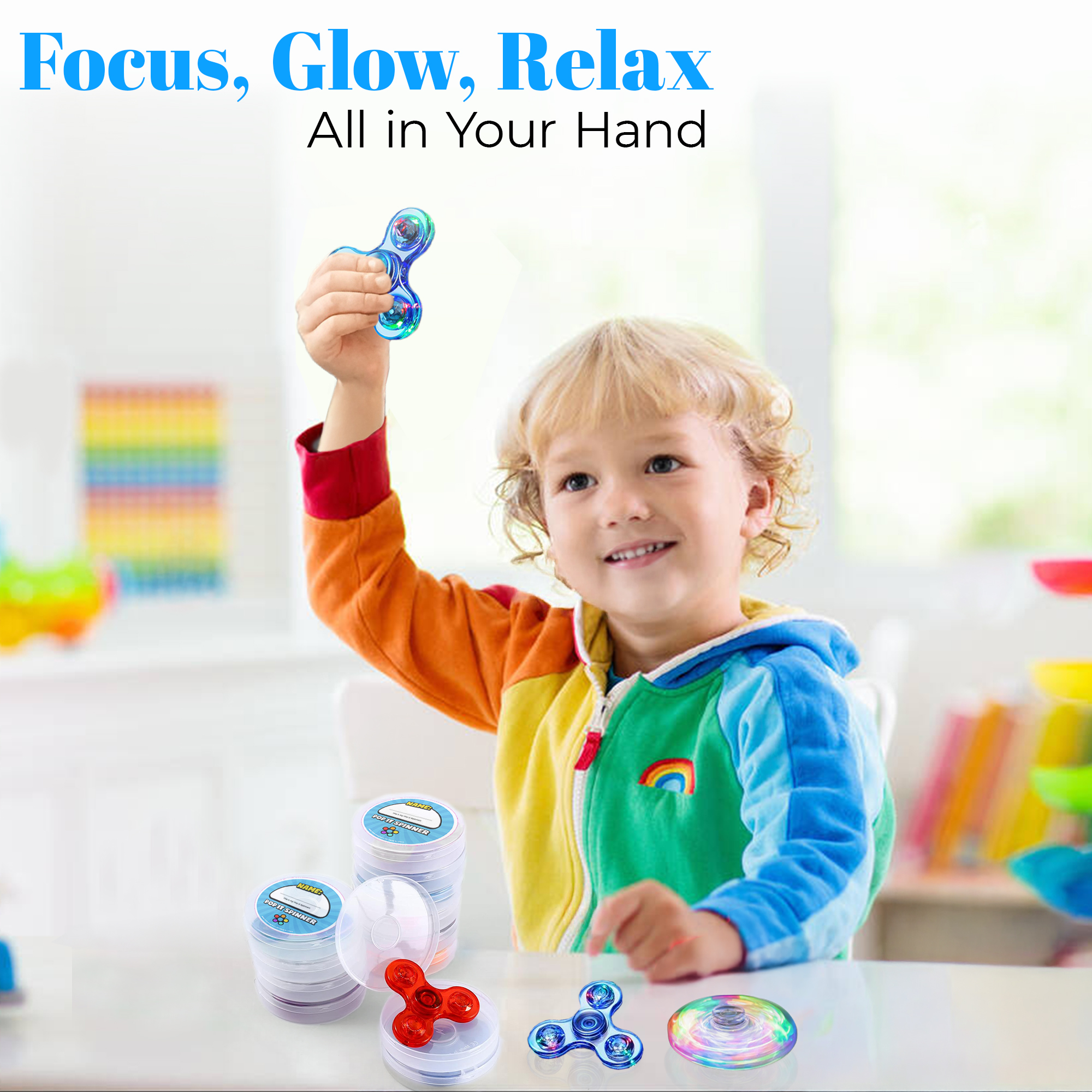 Jeexi LED Light Fidget Spinner 2-Pack photo 3