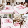 thumbnail image 5 of Rectangle Area Rugs 5 x 8 Ft, Pink Bowknot Non-Slip Residential Carpet, Shining Stars Vintage White Plaid Modern Indoor Crawling Mats Runner Rugs for Living Room/Dining Room/Bedroom, 5 of 8