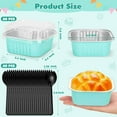 thumbnail image 3 of 60 Pack 10oz Mini Disposable Cake Pans with Lids, Aluminum Foil Square Baking Cups, 4.4x4.4 Large Baking Cake Tins Cup Cake Containers with Lids for Thanksgiving Individual Cakes, 3 of 7