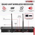 thumbnail image 3 of 5 CORE Wireless Microphone System 4 Channel Dynamic Karaoke Professional UHF Singing Mic Handheld Cordless Microfonos Inalambricos - WM UHF 04-HM, 3 of 9