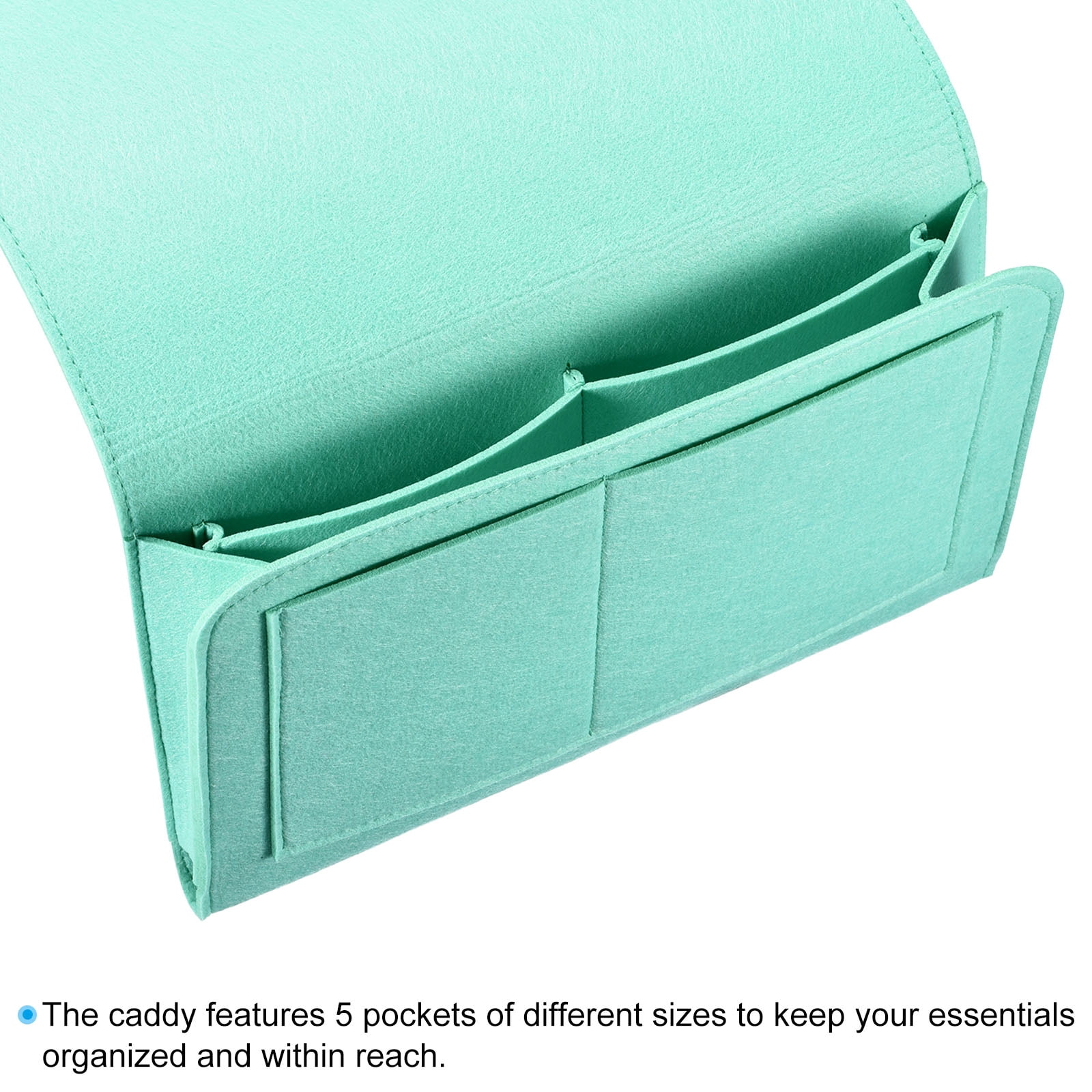 Unique Bargains Felt Bedside Organizer Hanging Caddy Green 12.60" x 8.66" x 3.94"