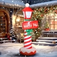 thumbnail image 2 of Outsunny 6FT Christmas Inflatable, Lighthouse Xmas Decoration with Lights, 2 of 10