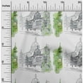 thumbnail image 1 of oneOone Polyester Lycra Light Green Fabric Monuments Travel Sewing Fabric By The Yard Printed Diy Clothing Sewing Supplies 56 Inch Wide, 1 of 4