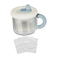thumbnail image 1 of Filador de yogurt griego, fabricante de yogurt portátil con tapa separador de suero reutilizable con malla fina para la cocina doméstica Azul, 1 of 8