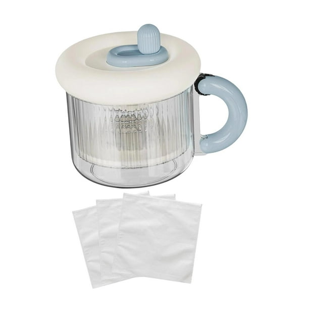 Filador de yogurt griego, gadget de cocina casero de yogurt fabricante con un separador de suero de malla fina para yogures de cocina queso Azul