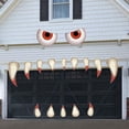 thumbnail image 5 of Decoración de cara de monstruo de Halloween al aire libre, colmillos de ojos grandes arcos de decoración de puerta de garaje de Halloween Do Feliz Sencillez, 5 of 5
