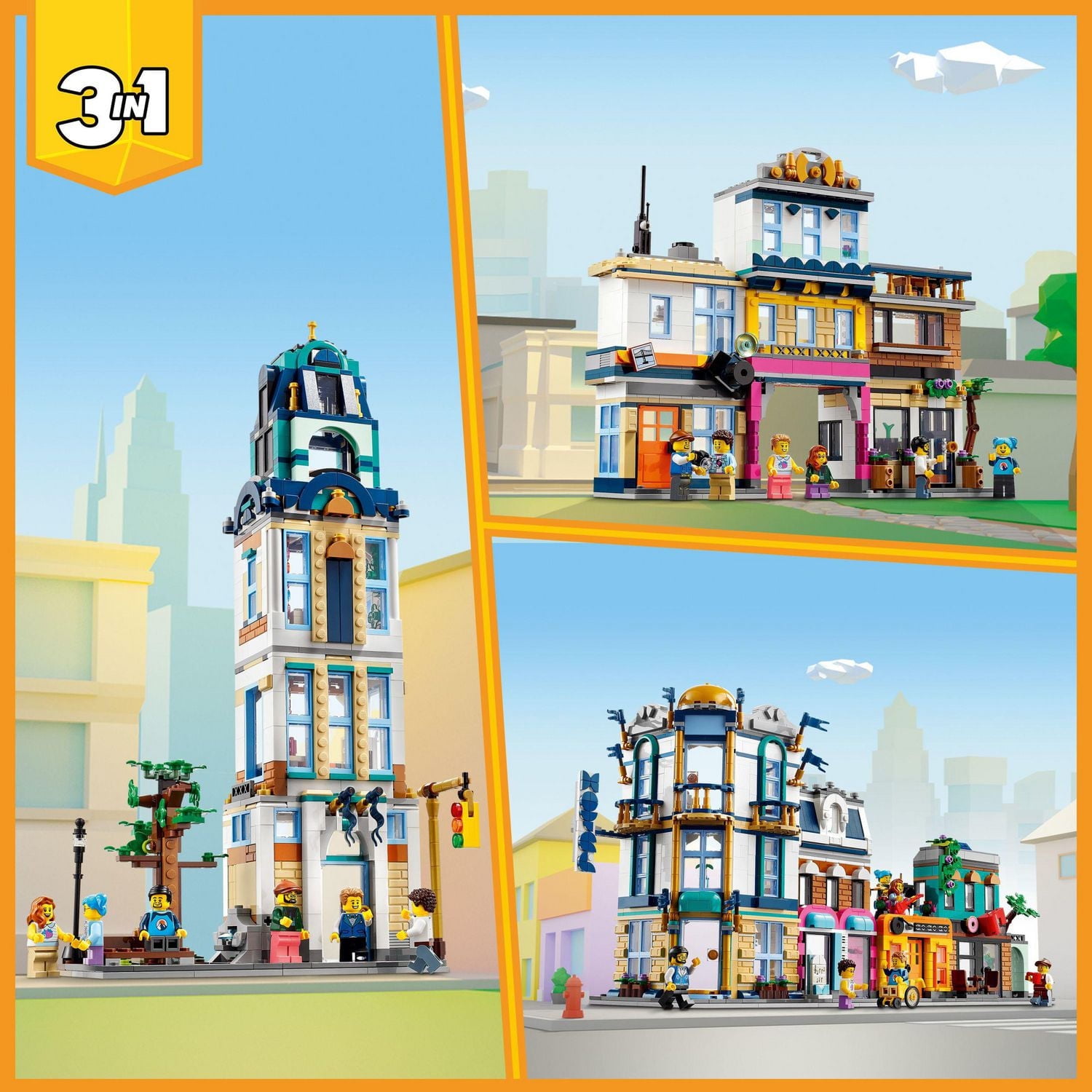 LEGO Creator La rue principale 31141 Ensemble de jeu de construction (1 459 pièces)