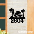 thumbnail image 2 of Handmadetneonsign Palm Tree House Number, Sunset Home Address Metal, Sunrise House Address Sign 70178, 2 of 5