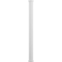 6" x 8' Endura-Aluminum Craftsman Style Column, Square Shaft (Load-Bearing 20,000 lbs), Non-Tapered, Textured White Finish w/ Capital & Base