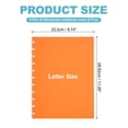 thumbnail image 2 of Uxcell 4 Pair Discbound Notebook Cover, 8.74" x 11.26" Letter Size PP Disc Planner Cover, Orange, 2 of 6