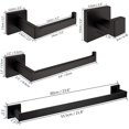 thumbnail image 7 of VELIMAX Premium Stainless Steel 4 Pieces Bathroom Hardware Accessories Set Wall Mounted Towel Bar Set, Matte Black, 23.6-Inch, 7 of 7