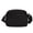 Black, variant on Nylon Crossbody Belt Bag with Excess Strap Keepers Pocket Adjustable Sling Fanny Pack for Travel and Everyday Carry