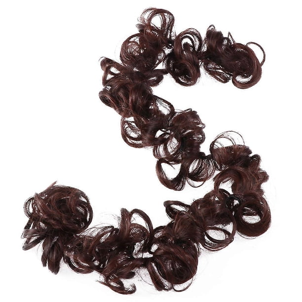 Hair Bun Extensions Wavy Curly Messy Donut Hair Chignons Twining Hair Piece Hairpiece for Women Girls(Flaxen)