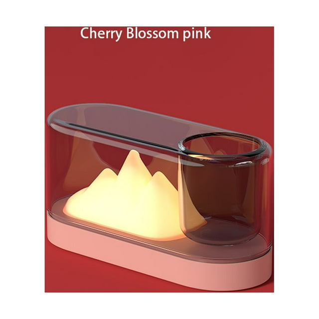 Lámpara de mesa Mountain Colors Lámpara de mesa para plantas Mini planta en maceta Luz ambiental (rosa)