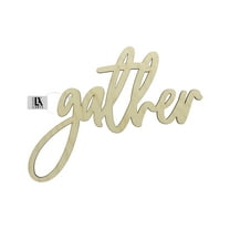 Leisure Arts Unfinished Wood Words - 12.25" X 9.75" - Gather Wood Cutout Word Cutouts For Crafts Wooden Words For Crafts Wooden Cut Out Letters Laser Cut Large Size