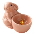 thumbnail image 4 of Bonita estatua de soporte de incienso de conejo, meditación de varilla de incienso, regalo del Día de San Valentín, quemador de incienso, soporte de v Rosa, 4 of 8