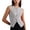 a-Grey23058, variant on Womens Solid Color Sleeveless Ribbed Knit Top Button Front Crewneck Fitted Crop Vest For Spring Summer Casual Office Wear Pink S