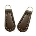 thumbnail image 5 of Dualoai 2 Pieces Zipper Pulls Zip Pulls PU Leather Replacement Zipper Heads Pullers for Coffee Amber Hoop, 5 of 9