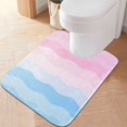 thumbnail image 2 of Yayeee Bath Rugs for Bathroom Floor Set of 2 Non Slip Fluffy Soft Absorbent Mat, Light Pink Stripes, 2 of 7