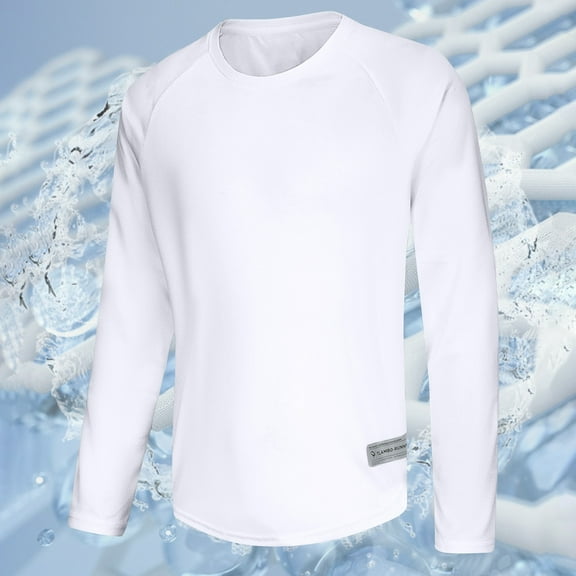 tarylea Plus Size Tops for Men Long Sleeve Crew Neck Mesh T-Shirts Casual Lightweight Breathable Workout Pullover Tops