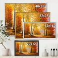 thumbnail image 4 of Designart 'Sunrise Glow Through The Autumn Trees' Lake House Framed Canvas Wall Art Print, 4 of 5