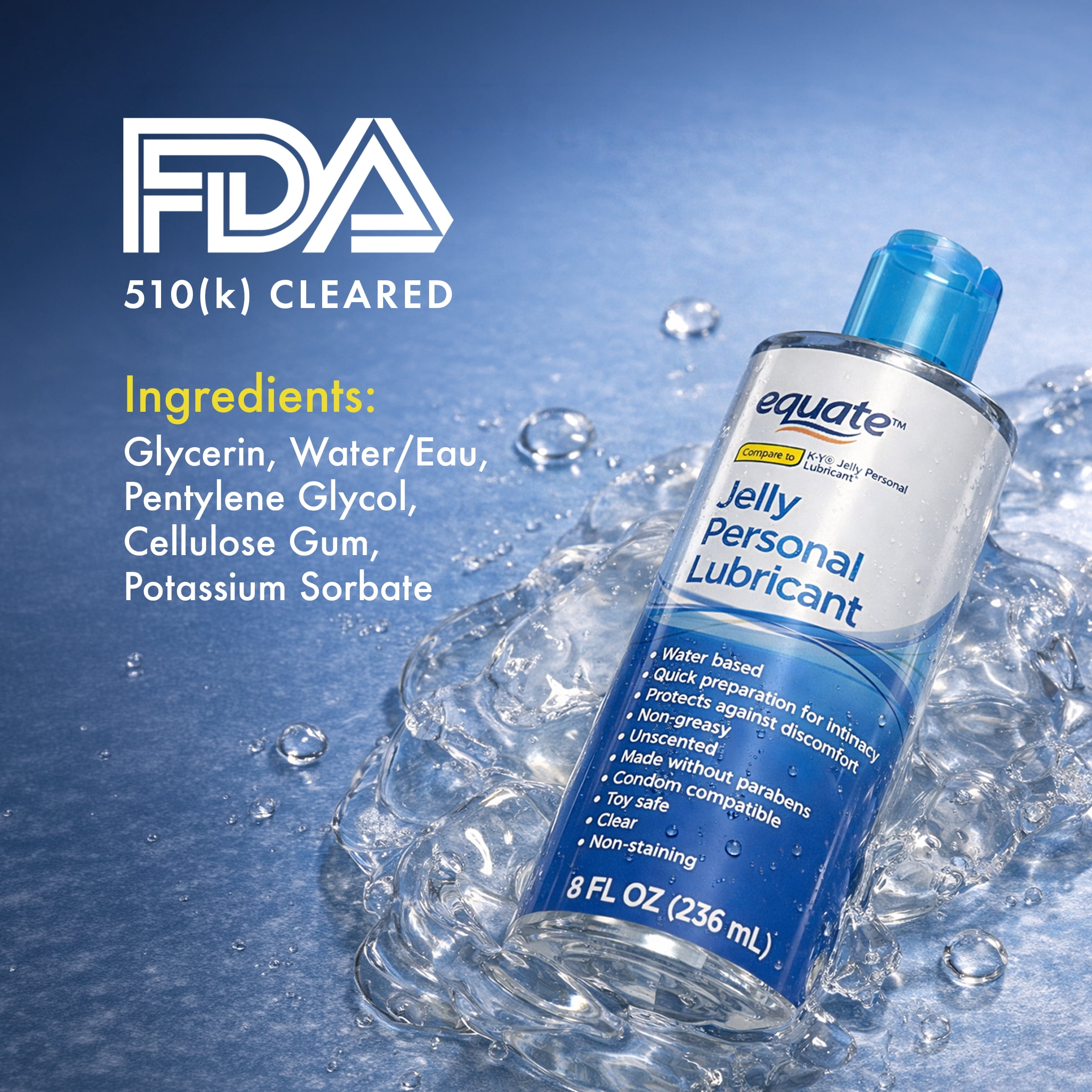 personal lubricant jelly vs liquid K-Y Ultragel Personal Lubricant Liquid Gel - 4.5 OUNCE main image 0