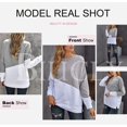 thumbnail image 3 of Sweat-shirt Décontracté à Col Rond à Manches Longues Imprimé à Rayures et Mollet, 3 of 6