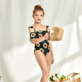 thumbnail image 6 of URMAGIC Girl's One Piece Swimsuit Ruffle Swimwear Floral Kids Sport Bathing Suit 8-14 Years, 6 of 12