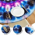 thumbnail image 4 of Colorful Tie Dye Mandala Pattern Round Fitted Tablecloth with Elastic Edge,Dining Table Cover Waterproof,Outdoor Round Tablecloth for Camping,Dining,Indoor and Outdoor, 4 of 7