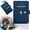 Sky Blue, variant on Dark Blue Leather Travel Passport Case, Multi Slot ID Storage Wallet for Corporate Business Trips, Snap Button Vacation Document Holder (10.2cm/4.02in × 14.6cm/5.75in)