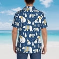 thumbnail image 4 of Fuzoiu cute winter bear Print Hawaiian Shirt for Men, Summer Beach Casual Short Sleeve Button Down Shirts, Men’s Beach Summer Shirts with Pocket,Medium, 4 of 7