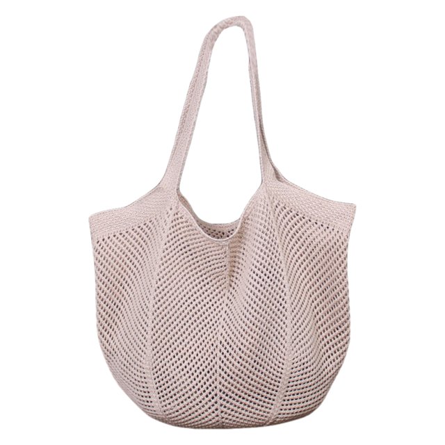 Comestibles Ganchillo Bolso Mano para Mujer Diario Gran Capacidad