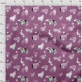 thumbnail image 4 of oneOone Polyester Lycra Purple Fabric Animals Sewing Craft Projects Fabric Prints By Yard 56 Inch Wide, 4 of 6
