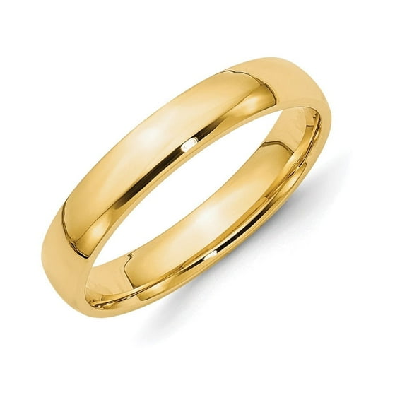 DewberryDiamonds 10k Yellow Gold Men's 4mm Lightweight Comfort Fit Wedding Band Size 11.5 (Weight :3.46 gm, Width: 4 mm)