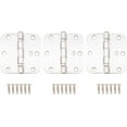 thumbnail image 3 of Stone Harbor Hardware 3-1/2" Ball-Bearing Door Hinges, 5/8" Radius Corner, Satin Nickel, 3-Pack, 3 of 4