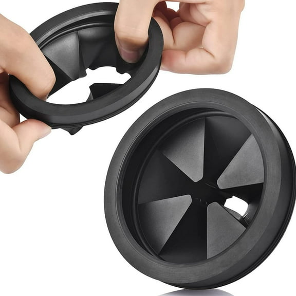 3 3/8" Garbage Disposal Splash Guards Sink Baffle QCB-AM Replacement for Evolution Series, Upgraded Removable Quiet Collar Drain Plugs, Garbage Disposer Accessories, Black