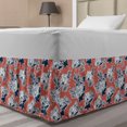 thumbnail image 1 of Vintage Floral Bed Skirt, Abstract Concept Theme Traditional Japanese Flowers Pattern Squares Shape, Elastic Bedskirt Dust Ruffle Wrap Around for Bedding Decor, 4 Sizes, Multicolor, by Ambesonne, 1 of 2