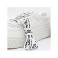thumbnail image 5 of INSPIRE CHIC Classic All-Match Thin Shoelaces Text Printed Flat Shoelaces Sneakers Running Sneakers 2Pairs White 140cm/55.1", 5 of 5