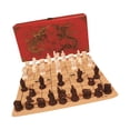 thumbnail image 1 of Juego de ajedrez de guerrero de terracota, juego de mesa familiar clásico, desarrollo del cerebro, piezas de ajedrez de resina, con caja de, 1 of 9