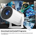 thumbnail image 4 of Rimoody Smart Projector with Built-in Apps, Wifi Bluetooth Projector Support 4K, Auto Keystone, Short Throw Projector and 180° Adjustable, Mini Portable Movie Projector, 4 of 13