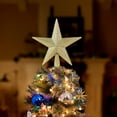 thumbnail image 4 of Tree Top Star Decoración creativa Polvo pegajoso Tridimensional Estrella de cinco puntas Plata Decorativo Holiday Bethlehem Star Ornament Xemadio WRST-36, 4 of 5