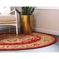 thumbnail image 4 of Unique Loom 3122479 Tapis Rond Arsaces 8 x 8 Pi, Rouge, 4 of 5