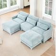 thumbnail image 2 of Newest 3-Seater Sofa - Adjustable Ottoman, High-Density Sponge & Solid Wood Frame for Compact Spaces, 2 of 10