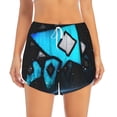 thumbnail image 4 of Lsque Geometry Dash Printed Women's Running Shorts with Liner Pockets,Elastic Quick Dry Workout Athletic Gym Yoga Shorts,Womens High Waist Shorts-Small, 4 of 9