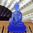 thumbnail image 2 of Tibetan Medicine Buddha Statue,Meditation Decor Collectible -Blue, 2 of 6