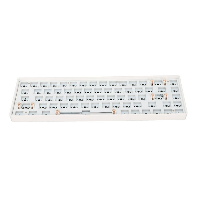 Teclado Mecánico de Bricolaje Teclas 24G Inalámbrico 65 por Ciento Kit 68 Interruptor de Diseño Intercambio en Caliente Juego Personalizado Blanco