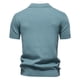 thumbnail image 3 of Blusa y camisa de manga corta con cuello vuelto para hombre, cómoda, lisa, de poliéster, informal, de manga corta y cuello vuelto, 3 of 3