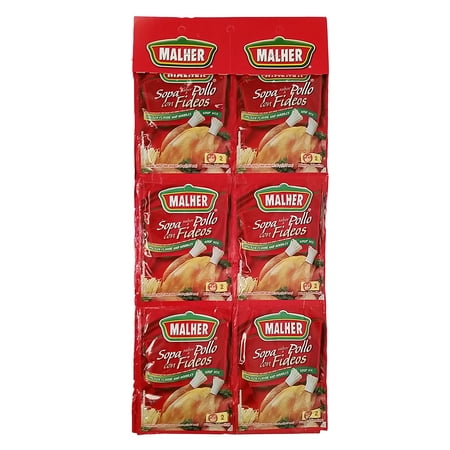 Malher Chicken - Pasta Soup 1.07 oz - Sopa De Pollo - Fideo (Pack of 25)