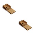 thumbnail image 4 of Toystoory Bamboo Soap Box Sturdy Convenient Soap Container Storage Bathtub Accessories Dish Waterproof Dish Rack Shower Durable for Hotel Como se muestra 2piezas Toystoory CBP585659, 4 of 5